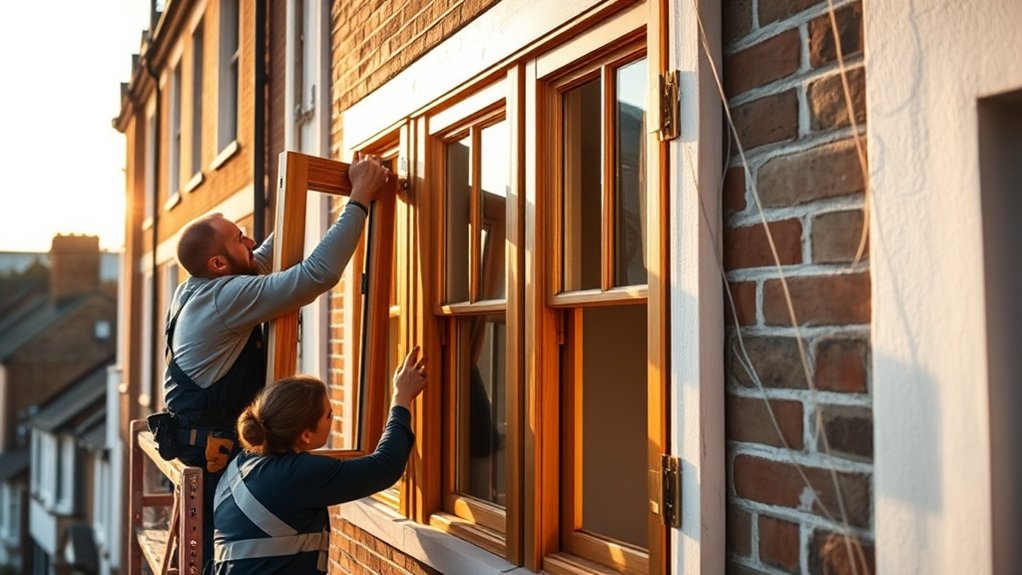 Wooden Window Installation Thamesmead