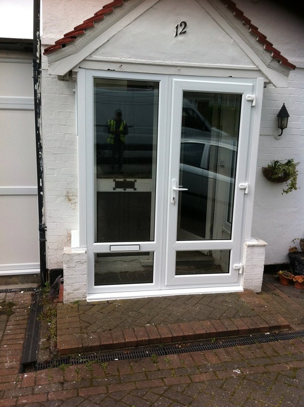 uPVC French doors fitted as front entrance in Thamesmead