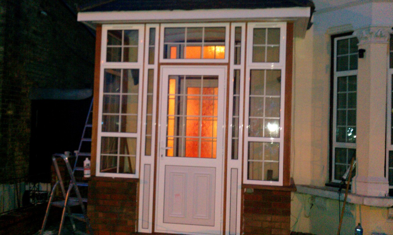 uPVC porch with Georgian bar glazing installed in Thamesmead